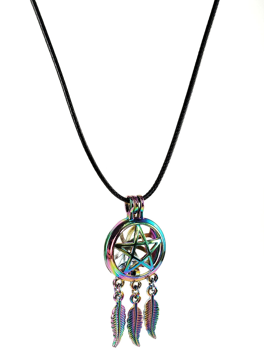 Star Dreamcatcher Locket Necklace by Dirty Meow