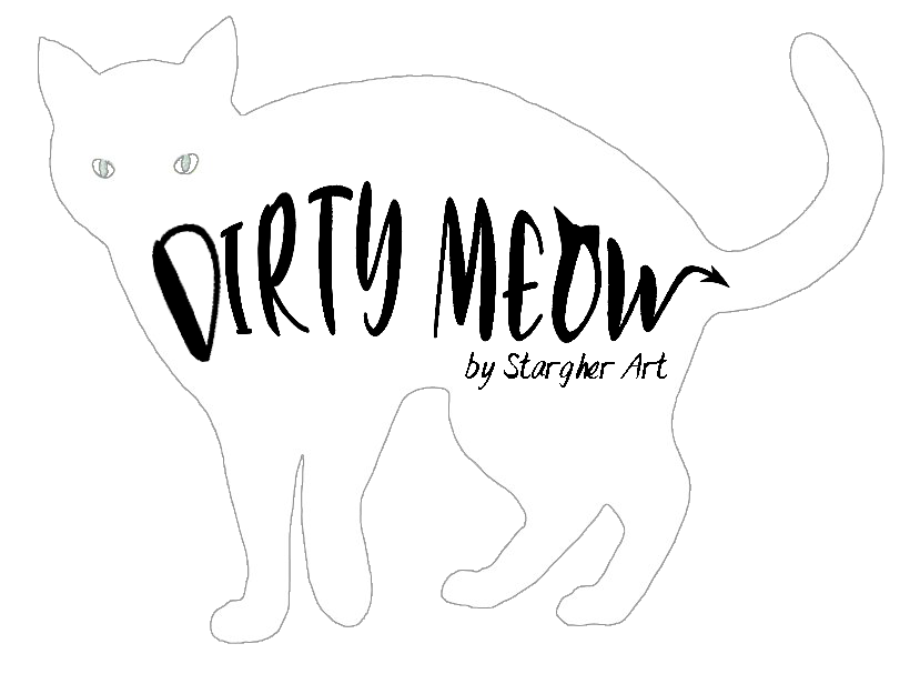 Dirty Meow Cat Logo