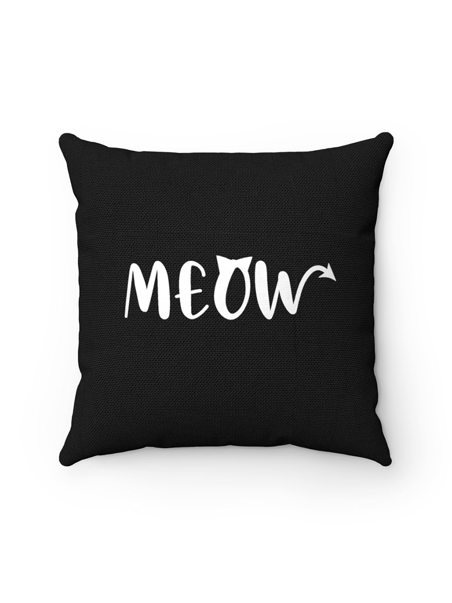Meow Square Pillow by Dirty Meow